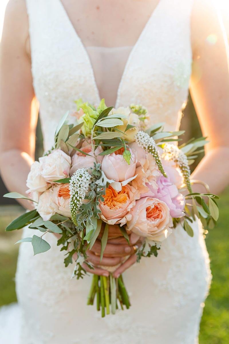 colorful bride bouquet